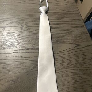 Classic White Men's Zipper Tie